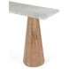 Caldera Light Oak and White Travertine Top Console Table