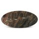 Caldera Dark Oak and Lava Marble Top 90" Oval Dining Table