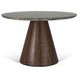 Caldera Dark Oak and Lava Marble Top 48" Round Dining Room Set