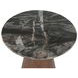 Caldera Dark Oak and Lava Marble Top Round Side Table