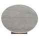 Caldera Light Oak and White Travertine Top Round Side Table