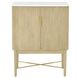 Vida Blonde 2 Door Marble Top Wine Cabinet