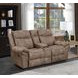 Nashville Light Brown 78" Manual Glider Reclining Console Loveseat