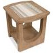 Bradford Riverbed Beige Rectangular Marble Top End Table