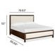Llewellyn Columbian Walnut and Cream King Upholstered Panel Bed