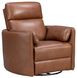 Radius Vintage Whiskey Leather Swivel Glider Power Recliner with USB Charging