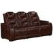 Chester Brown Power Reclining Living Room Set with USB Charging and LED