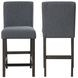 High Line Gray Upholstered Counter Height Chair Set of 2