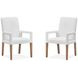 Fernholt White Upholstered Arm Chair Set of 2