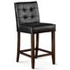 Aven Black Leather Counter Height Stool