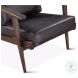 Robert Sleek Black Robert Leather Arm Chair