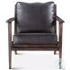 Robert Sleek Black Robert Leather Arm Chair