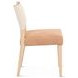Lila Durango Stripe Linen and Antique Light Leather Upholstered Dining Chair