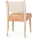 Lila Durango Stripe Linen and Antique Light Leather Upholstered Dining Chair