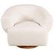 Florence Cream Boucle Fabric Swivel Accent Chair