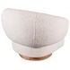 Florence Cream Boucle Fabric Swivel Accent Chair