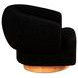 Florence Black Boucle Fabric Swivel Accent Chair