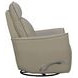 Roxy Abby Light Gray Leather Manual Swivel Glider Recliner