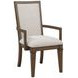 Mariana Vintage Mocha Upholstered Arm Chair Set of 2