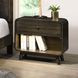 Rex Walnut 1 Drawer Open Nightstand