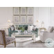 Chicago Off White And Antique Brass Chairside Table