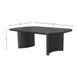 Gabrielle Black Rectangular Coffee Table