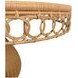 Gabrielle Brown 40" Round Glass Top Dining Table