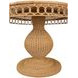 Gabrielle Brown 40" Round Glass Top Dining Table