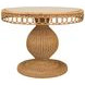 Gabrielle Brown 40" Round Glass Top Dining Table