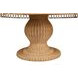 Gabrielle Brown 60" Round Glass Top Dining Table
