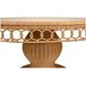 Gabrielle Brown 60" Round Glass Top Dining Table