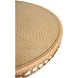 Gabrielle Brown 60" Round Glass Top Dining Table