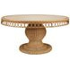 Gabrielle Brown 60" Round Glass Top Dining Table