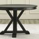 Rylie Black 48" Round Game Top Dining Table with Storage