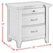 Joseph Chestnut 3 Drawer Nightstand with USB Charging