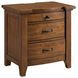 Joseph Chestnut 3 Drawer Nightstand with USB Charging