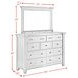 Joseph Chestnut 9 Drawer Dresser and Rectangular Mirror