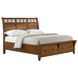 Joseph Chestnut King Sleigh Storage Bed