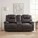 Gainesville Chocolate Double Reclining Loveseat with Console