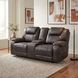 Gainesville Chocolate Double Reclining Loveseat with Console