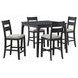 Mendoza Black and Gray Upholstered 5 Piece Counter Height Dining Set