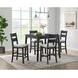 Mendoza Black and Gray Upholstered 5 Piece Counter Height Dining Set