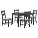 Mendoza Black and Gray Upholstered 5 Piece Dining Set