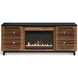 Graceland Bourbon and Black 69" TV Stand with Fireplace
