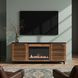 Graceland Bourbon and Black 69" TV Stand with Fireplace