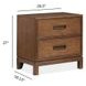 Ridgefield Russet 2 Drawer Nightstand with USB Charging