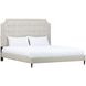Zest Beige and Black Upholstered Panel Bedroom Set with Welt Trim