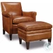 Annelise Warm Caramel Leather Club Chair