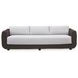 Soma Gray and Dark Brown 100" Outdoor Sofa