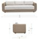 Soma Gray and Natural 100" Outdoor Sofa